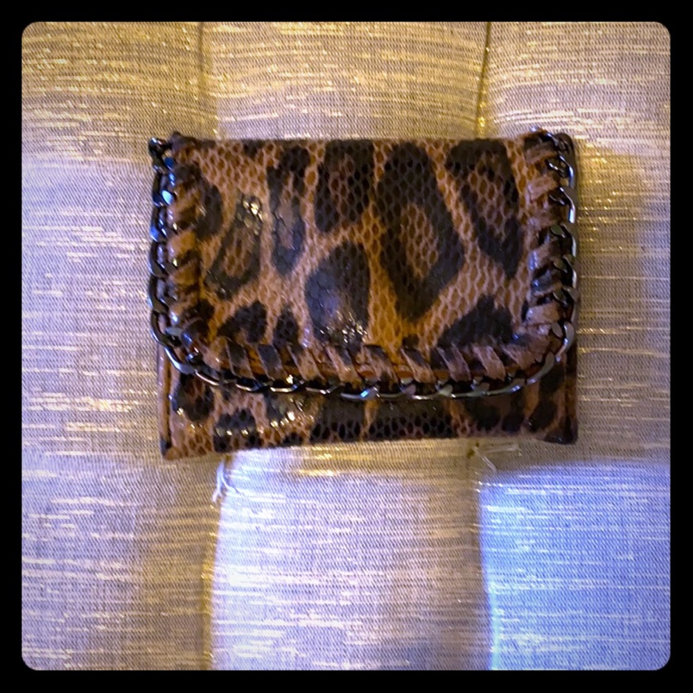 Leopard snakeskin 3 AM Forever wallet/card holder